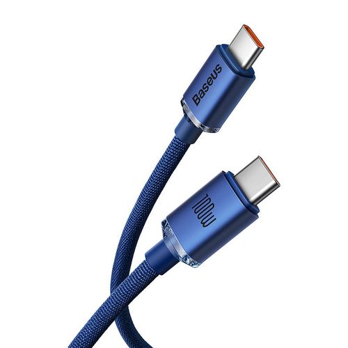 kabel usb-c do usb-c baseus crystal shine, 100w, 2m (niebieski) na Arena.pl