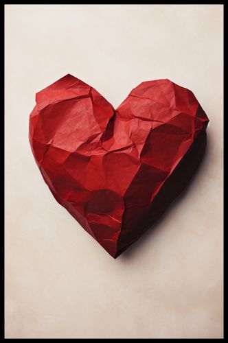 Plakat 56,6x86,4cm Kreślone Serce na Arena.pl