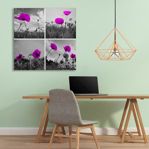 Deco Panel, Fioletowe maki 40x40 na Arena.pl