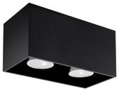 Natynkowa LAMPA sufitowa SL.0381 prostokątna OPRAWA metalowa downlight czarna