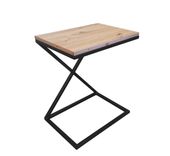 Stolik pomocniczy X LOFT boczny dąb craft podstawa czarna