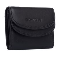 elegancki, mały portfel damski na zatrzask ze skóry naturalnej - rovicky