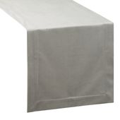 Bieżnik welwetowy jednokolorowy MELINDA 40X140 srebrny