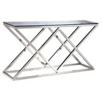 Stolik szklany podłużny Empire EP-C1483S Cosmolight srebrny przezroczysty