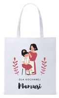 Dla Mamy Mamusi Prezent Torba Eco Biała Shopper Z Nadrukiem Ze Zdjęciem