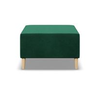 Pufa, podnóżek, MILO, velvet, 71x71x40 cm, butelkowa zieleń | TYLETEGOTU