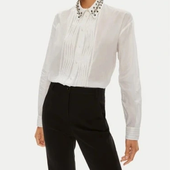 PINKO Koszula Carneia Camicia 103195 A1PX Biały Regular Fit 42