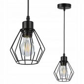 LAMPA SUFITOWA LOFT LED E27 CZARNA OPRAWA ŻYRANDOL BRYLANT