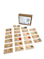 Drewniane puzzle literki dla dzieci - Nauka alfabetu, poznaję litery