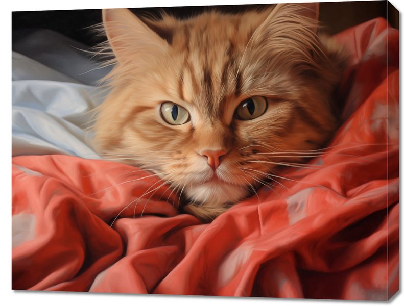 Obraz 90x70cm Mruczący Spokój zdjęcie 1
