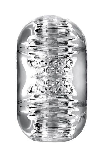 Lingam Khani, Vibrating Masturbator, TPE, Transparent, 9 cm na Arena.pl