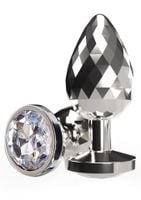 disco diamond plug large silver