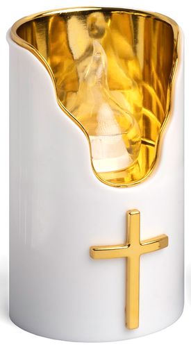 Wkład LED do zniczy kapliczek SUBITO C707 H125 złoty/biały 1 sztuka na Arena.pl