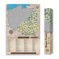 Mapa Polski Zdrapka 60 x 90 cm Plakat w Pudełku