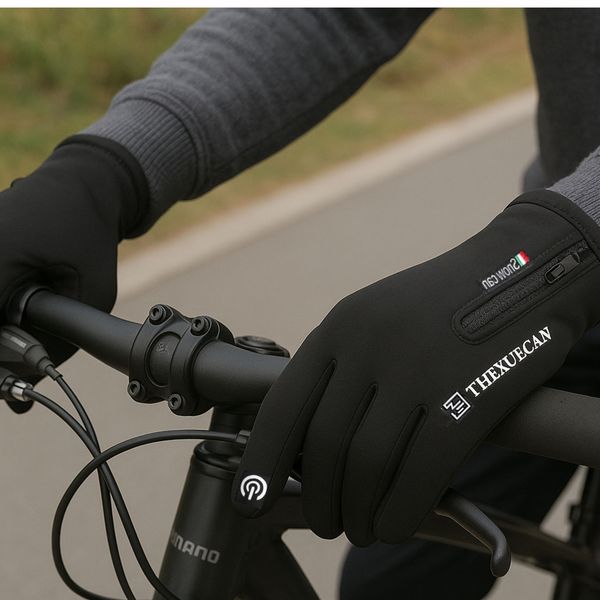 RĘKAWICZKI ROWEROWE ZIMOWE CIEPŁE ANTYPOŚLIZGOWE zdjęcie 2