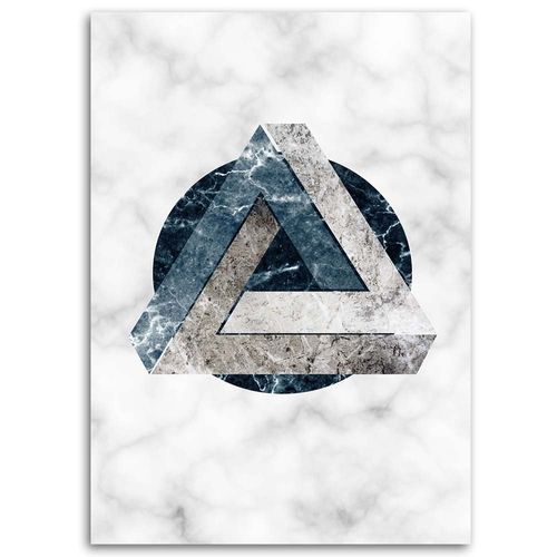 Emaga Obraz na płótnie, Abstrakcja geometryczna - marmur - 70x100 na Arena.pl