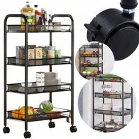 MOBILNY REGAŁ KUCHENNY STOLIK NA KÓŁKACH WÓZEK