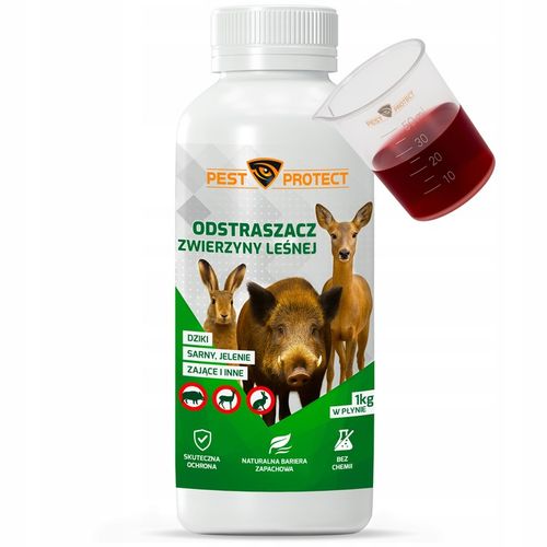 ODSTRASZACZ ŚRODEK NA DZIKI SARNY JELENIE ZAJĄCE PŁYN W PŁYNIE PEST na Arena.pl