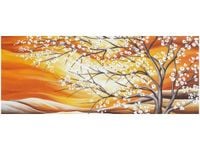 100X40CM KWITNĄCE DRZEWO OBRAZ DREWNO