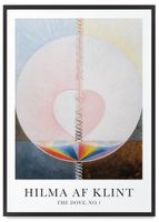 Plakat hilma af klint kolorowa abstrakcja 61x91 cm w czarnej ramie