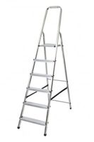 2 x DRABINA ALUMINIOWA WOLNOSTOJĄCA 191CM 5 STOPNI PODEST BRAKET