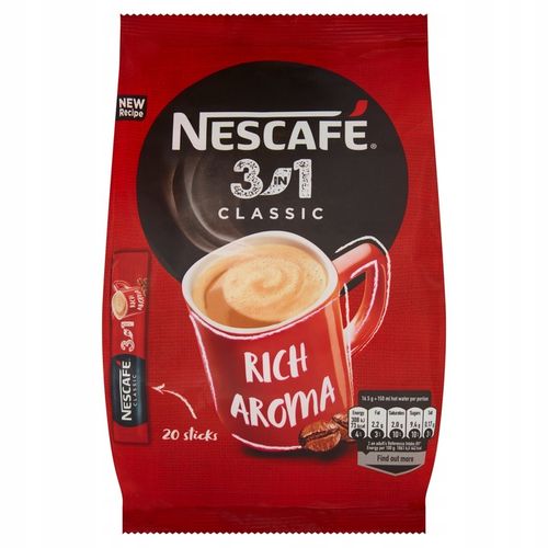 Nescafé 3in1 Classic Rozpuszczalny napój kawowy 330 g (20 x 16,5 g) na Arena.pl