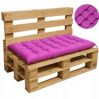 PODUSZKA OGRODOWA NA ŁAWKĘ PALETY HUŚTAWKĘ PIKOWANA FIOLETOWA 110x60 CM