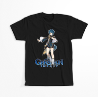 Koszulka Czarna Genshin Impact - Xingqiu - WYBIERZ KOLOR KOSZULKI I FASON Męska 3XL