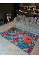 Elegancki Dywan Suzani - Fuksja, Pomarańcz, Niebieski 120x180 cm