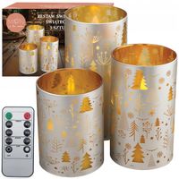 3 ŚWIECE ŚWIECZKI OZDOBNE LED DEKORACYJNE ŚWIĄTECZNE ŚWIĘTA + PILOT