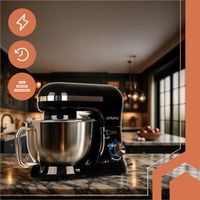 Robot Planetarny Kuchenny RUHHY 4,5L Wielofunkcyjny Mikser do Ciasta CZARNY