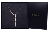 Asymetryczny naszyjnik z łezkami elegancki wysoka jakość pozłacany złoty