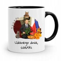 Kubek Czarny Donald Tusk Po Platforma Prezent Z Nadrukiem Ze Zdjęciem