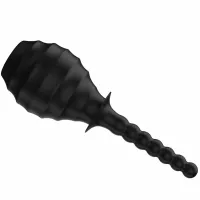 mr play wibracyjny masażer zdalnie sterowany, czarny, silikonowy