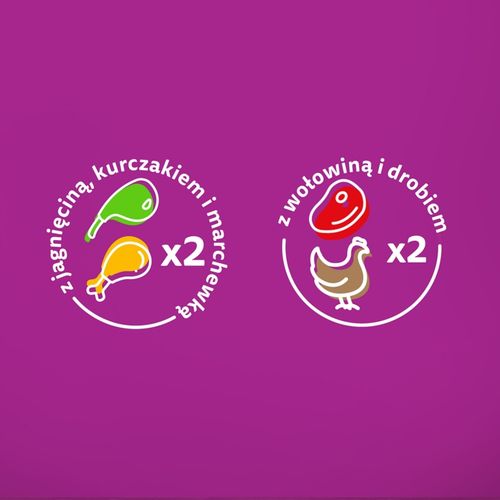 WHISKAS TASTY MIX MOKRA KARMA DLA KOTA WIEJSKIE SMAKI W SOSIE 4 X 85 G na Arena.pl