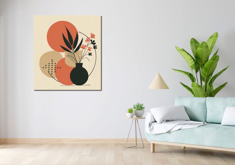 Obraz 90x100cm Wazon z Kwiatami zdjęcie 2