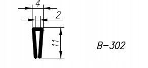 USZCZELKA KRAWĘDZIOWA B-302 TYP U NA RANT 1,2-1,8MM 10M na Arena.pl