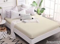 Prześcieradło jersey z gumką 180x200 kremowe