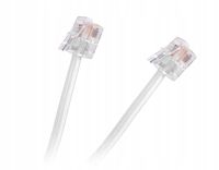 TEL0033F-15 Przewód tel.wt.-wt.biały 15m