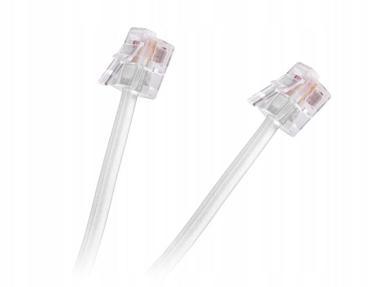 TEL0033F-15 Przewód tel.wt.-wt.biały 15m zdjęcie 1