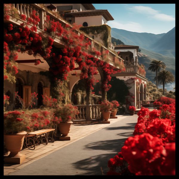 Plakat 70x70cm Czerwona Idylla zdjęcie 2