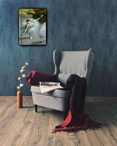 Dancer in Green, Edgar Degas - obraz na płótnie 60x90 cm na Arena.pl