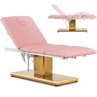 fotel kosmetyczny do masażu tatuażu spa 150 kg viterbo - różowo złoty