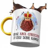 Kubek Żółty Dla Chrzestnego Rodziny Na Prezent Z Nadrukiem Ze Zdjęciem