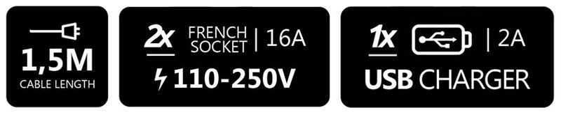 Gniazdo blatowe do biurka chowane rozsuwany mediaport USB SPS-S24S zdjęcie 5