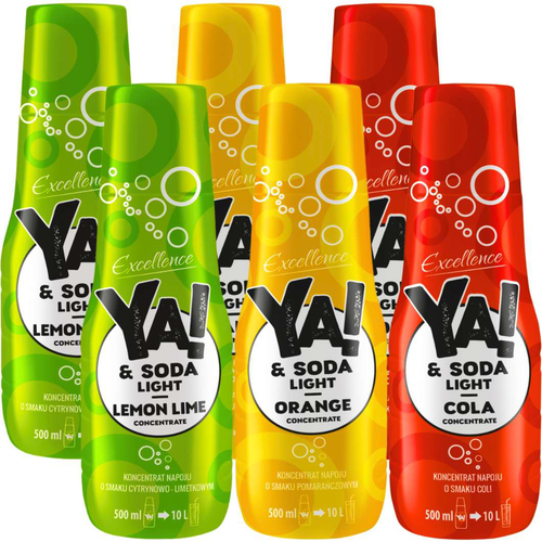 Ya! mix syropów do soda stream bez cukru 6 x 500ml na Arena.pl