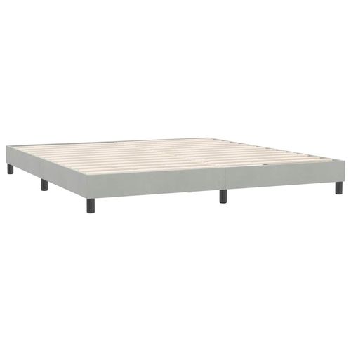 Łóżko Box Spring bez materaca Jasnoszary 180x220 cm Aksamit na Arena.pl