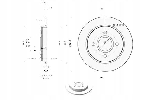 TARCZA HAM TYL 253X10 P BREMBO na Arena.pl
