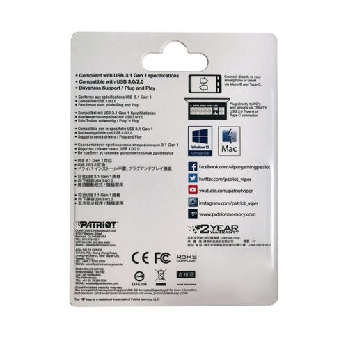 Patriot TRINITY 64GB (3 in 1)  USB 3.1 TYPE A/TYPE C/MICRO B na Arena.pl