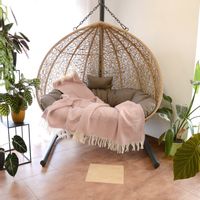 Koc Z Wełny Nowozelandzkiej 150X200 Romby Brudny Róż